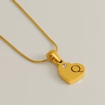 Gold color / 1 Piece Simple Series Simple Letter Q Stainless Steel  Gold Color Rhinestone Unisex Pendant Necklaces Picture17